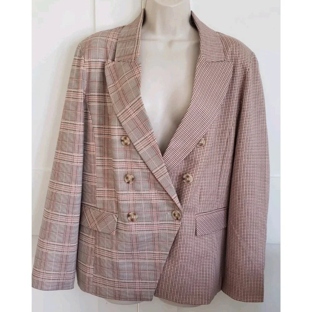 NWT LIVERPOOL LOS ANGELES HALF & HALF DOUBLE BREASTED BLAZER XLARGE - Picture 4 of 10